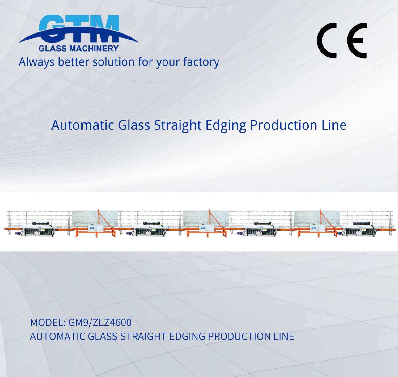 Linha de produção automática de bordas retas de vidro