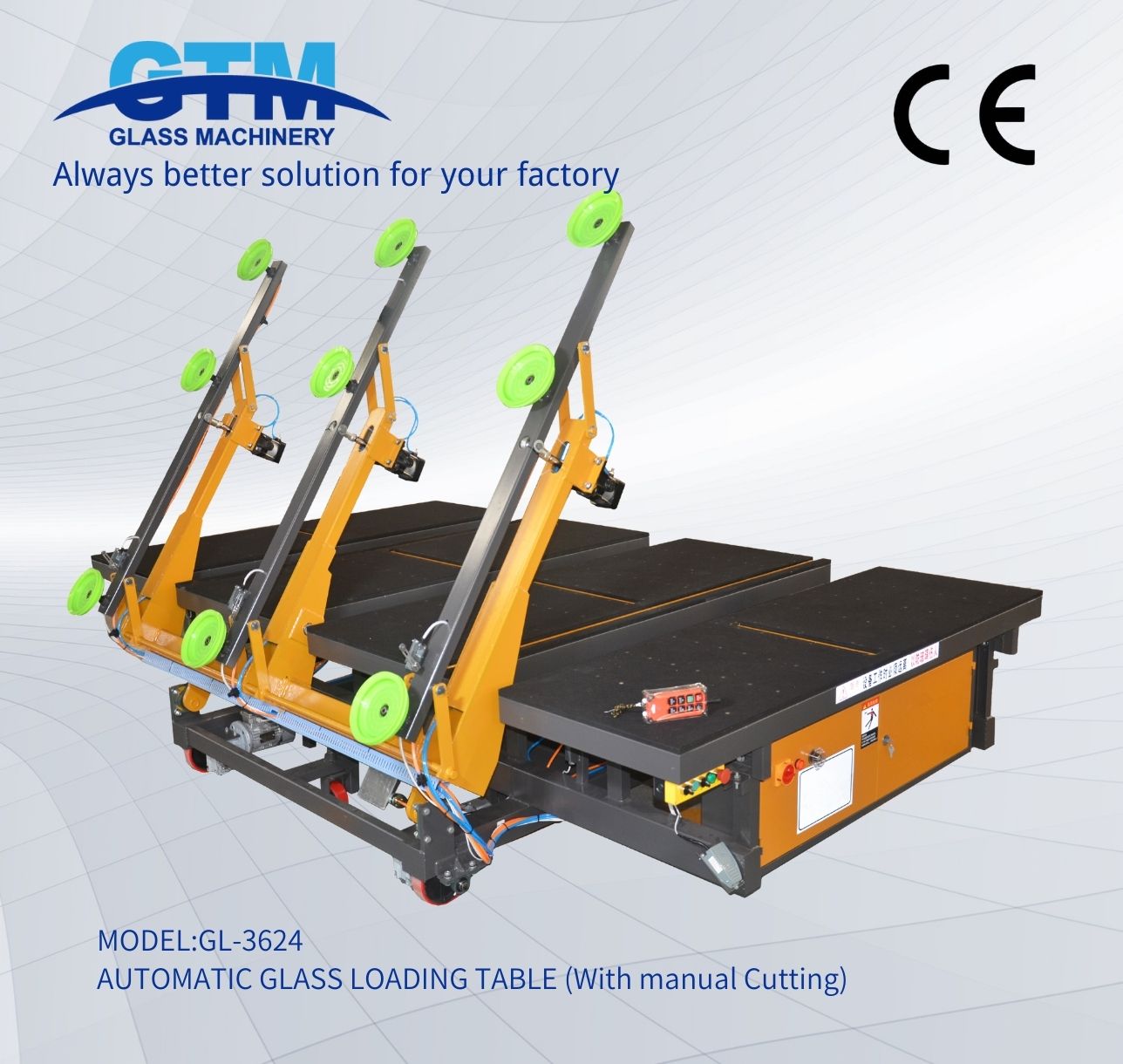 GL3624 Glass Loading Table (glass manual cutting table)