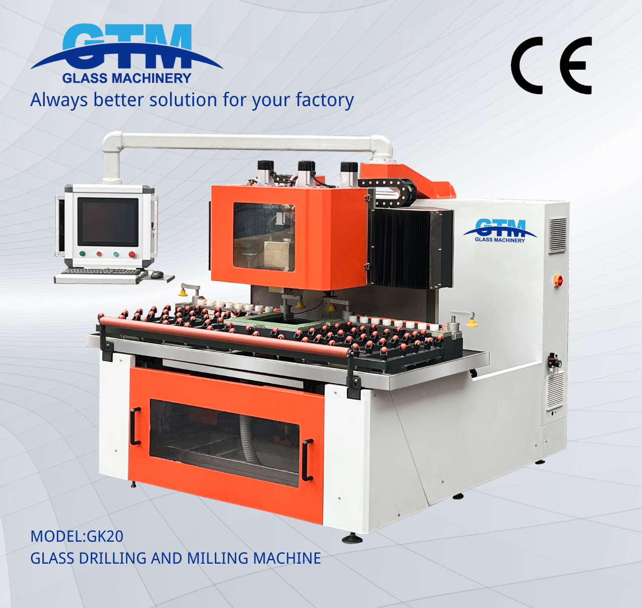 MÁY CẮT KÍNH CNC GK20 CHO KÍNH PHÒNG TẮM