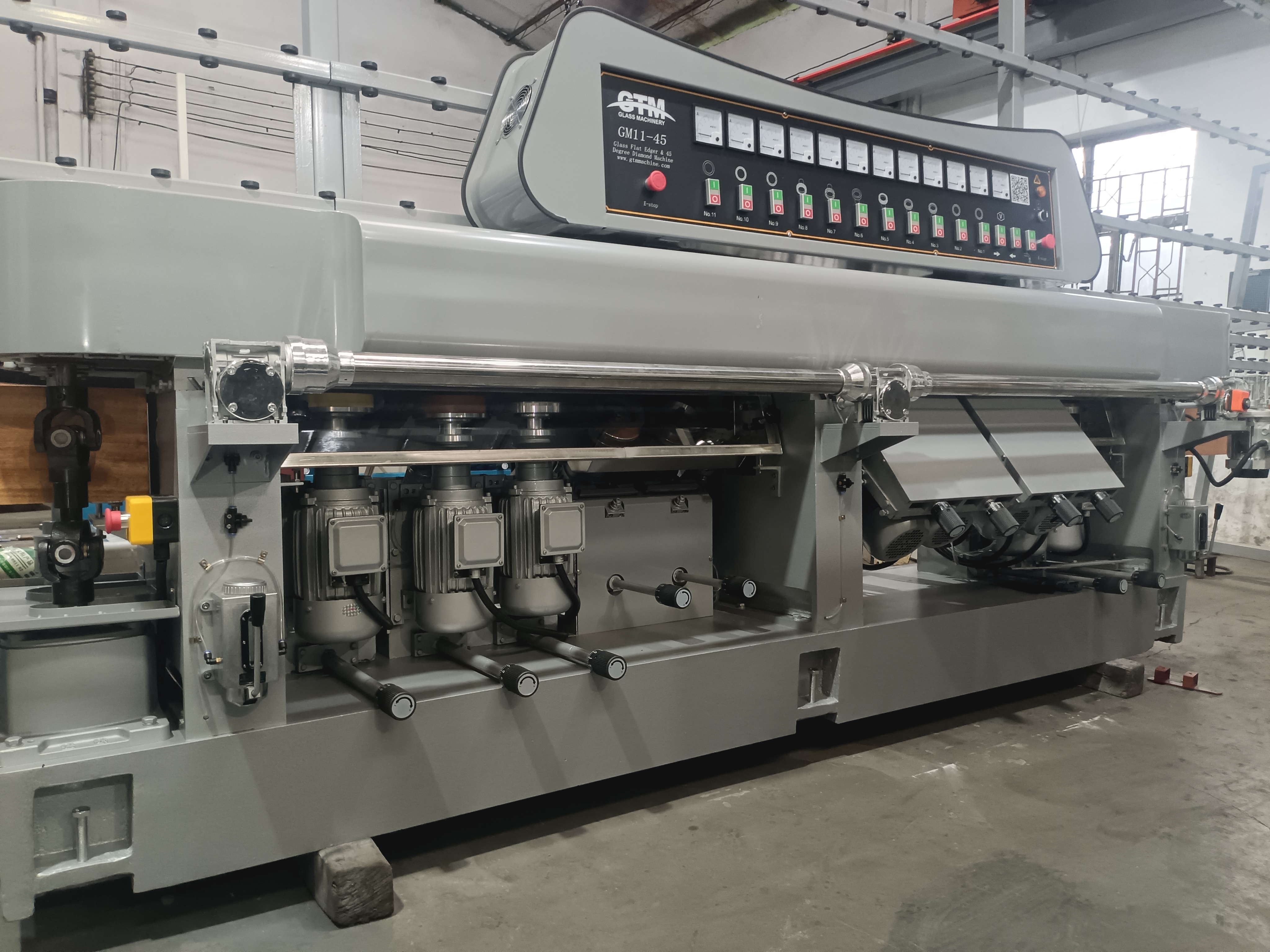 GM11-45 Glass flat edger and 45 degrees mitering machine