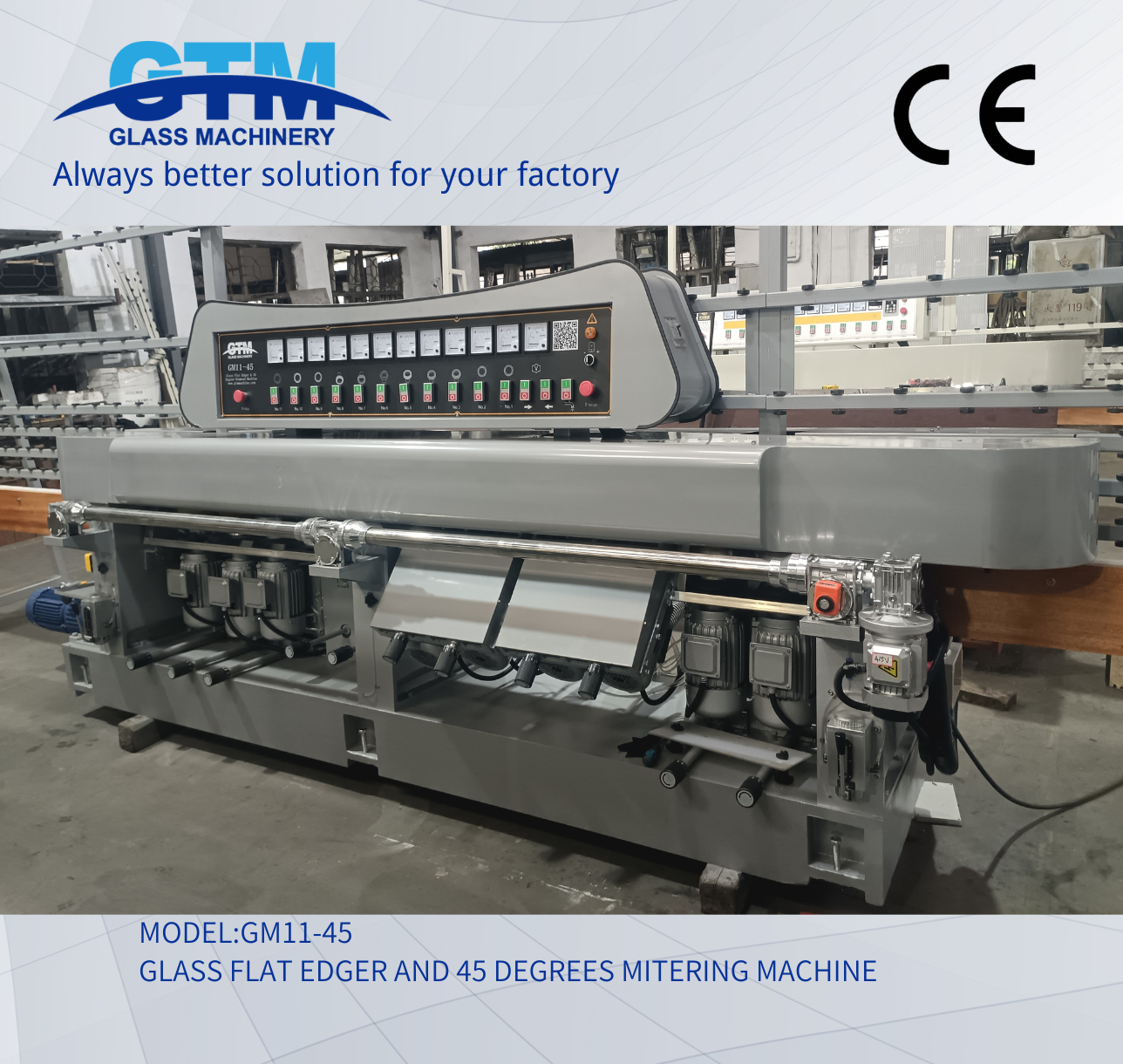 Glass mitering machine