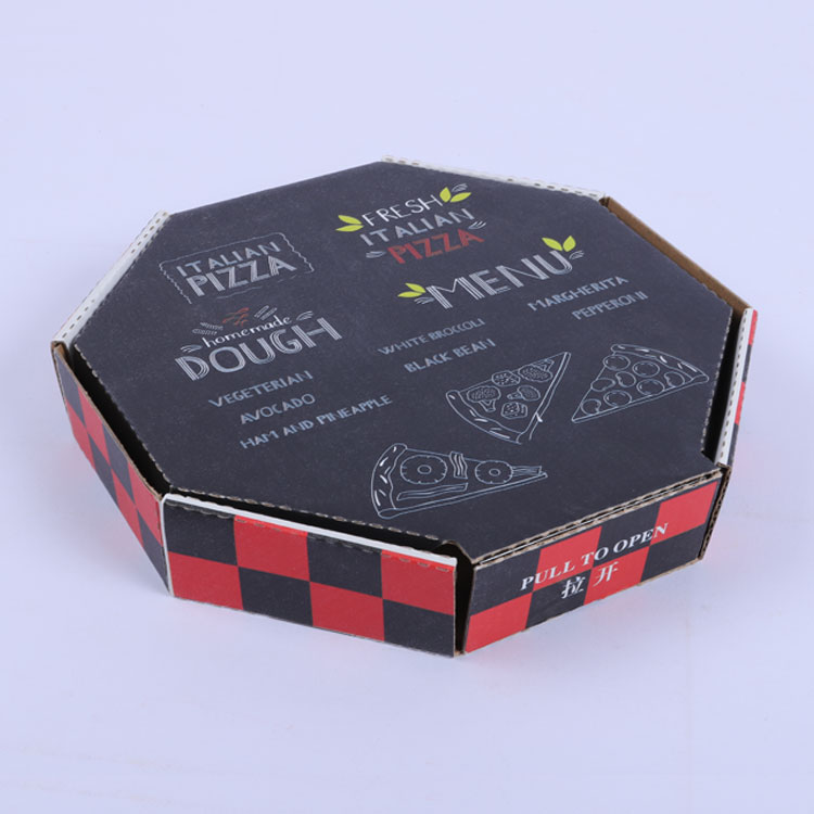 Hexagon Customsized Logo Pizza Box With Food Grade Good Quality Manufacturers, Hexagon Customsized Logo Pizza Box With Food Grade Good Quality Factory, Supply Hexagon Customsized Logo Pizza Box With Food Grade Good Quality