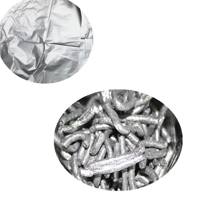Silver aluminum flakes in plastics
