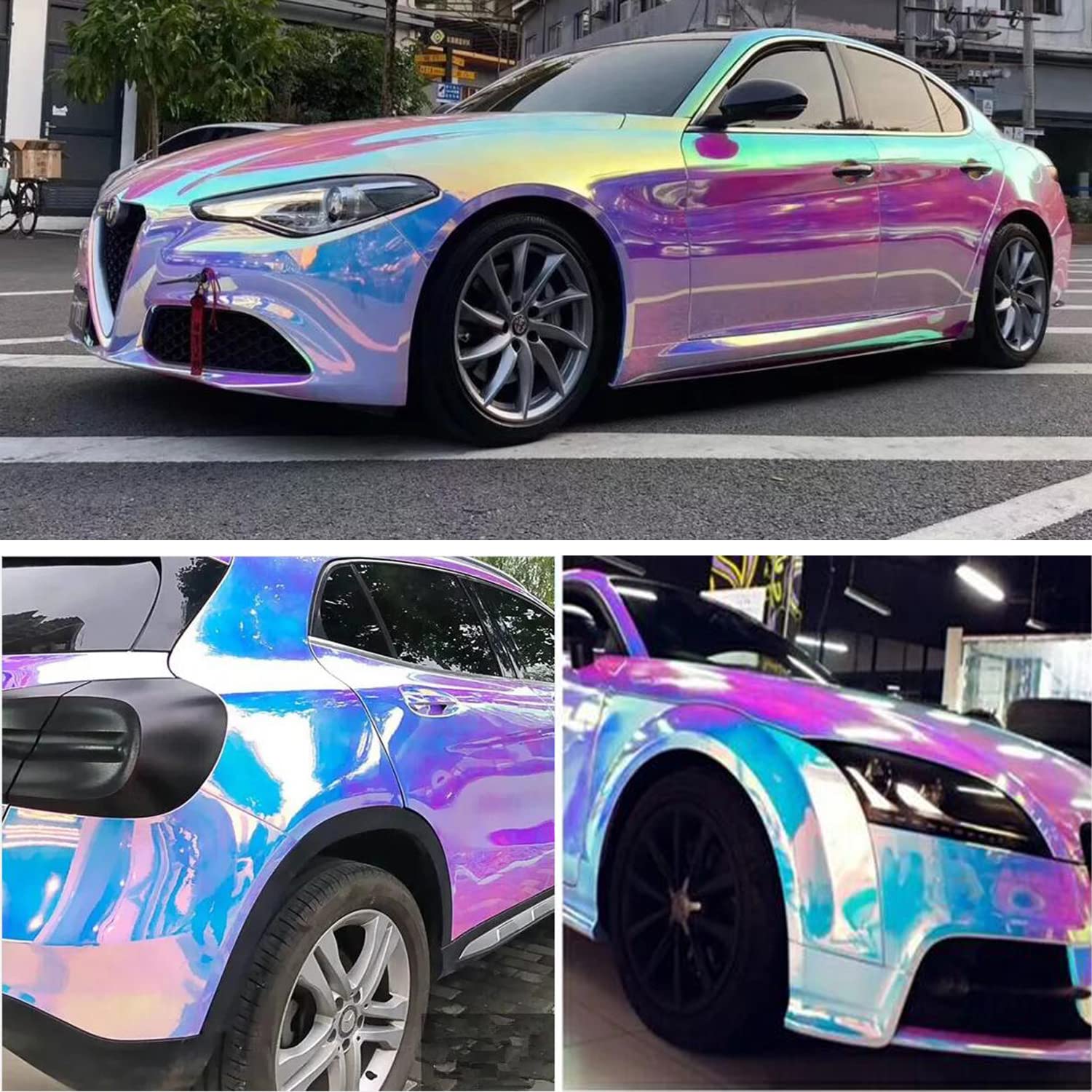 Rainbow effect pigment for automotive paint