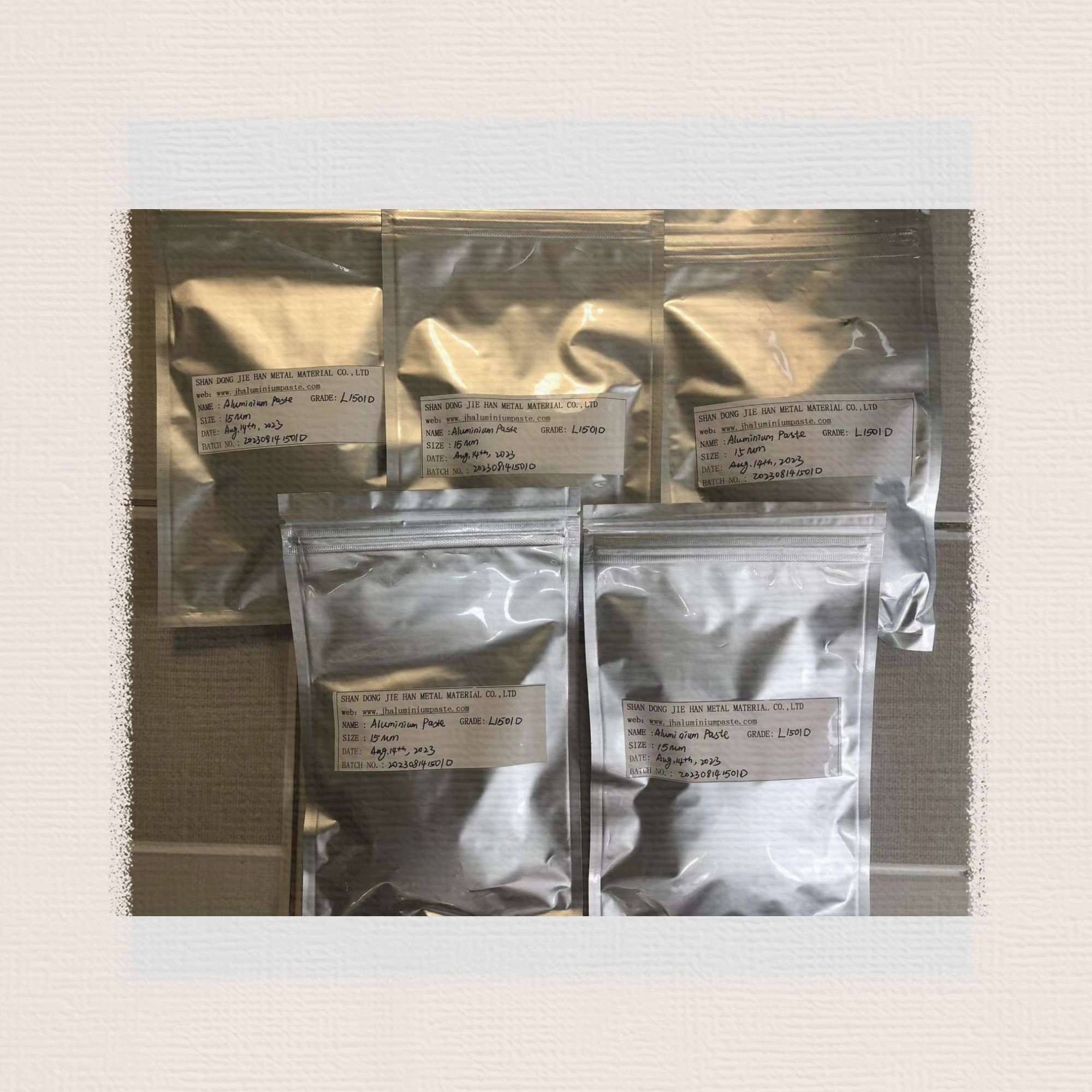 Sampel pasta aluminium JIEHAN L1501D