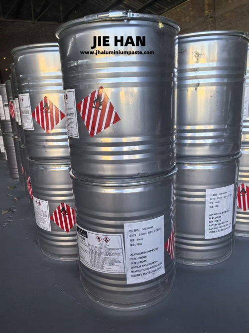 Aluminum powder with gas injection