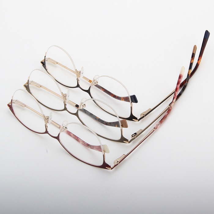 Semi Rim Fancy Metal Women Glasses