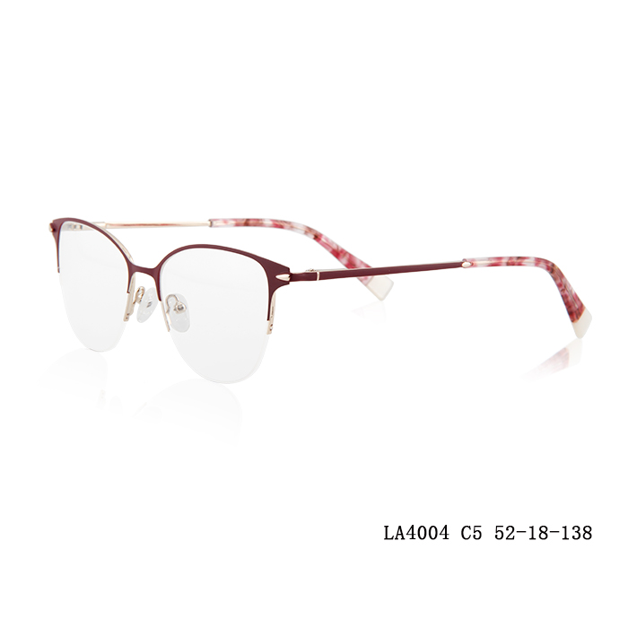 Semi Rim Fancy Metal Women Glasses