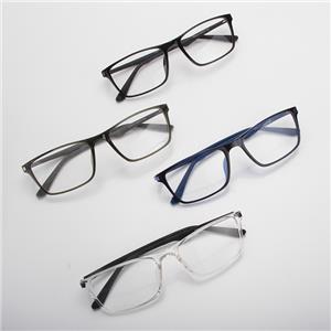 Square Plastic Eyewear With Carbon Fiber Temple