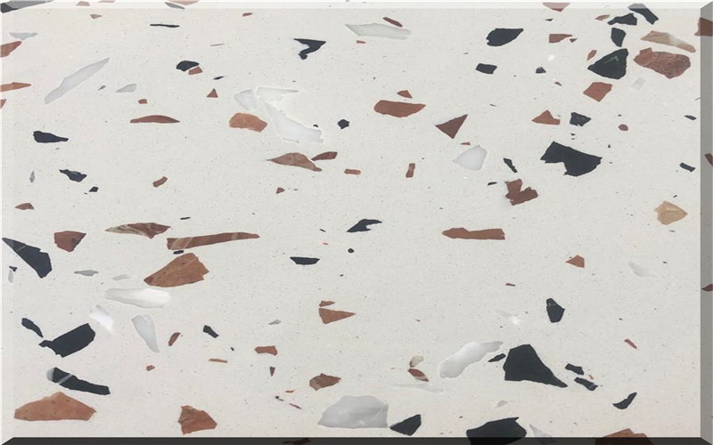 White shell commercial colorful marvel gems terrazzo Factory