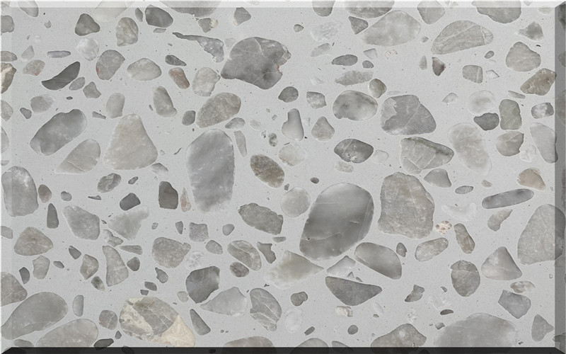 Cheap affordable and cost-effective light grey bubble terrazzo for household Factory