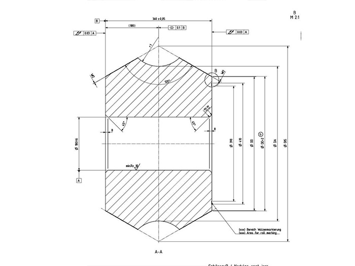 Rolo de dimensionamento para tubo sem costura