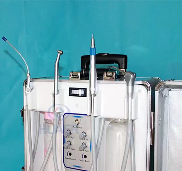 Portable Dental Turbine Unit With Suction