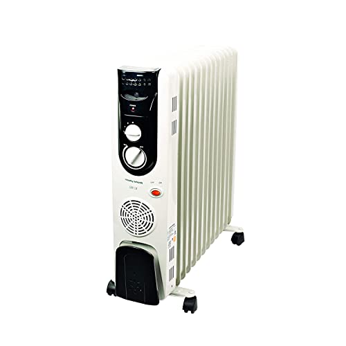 13-Fin 2900 Watt riscaldatore d'ambiente con radiatore a olio, bianco