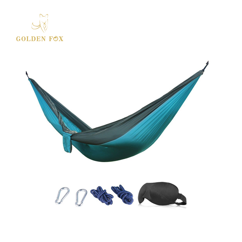 Camping Parachute Double Nylon Hammock With Tree Straps Light Ripstop