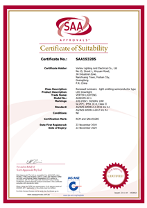 Сертификат SAA