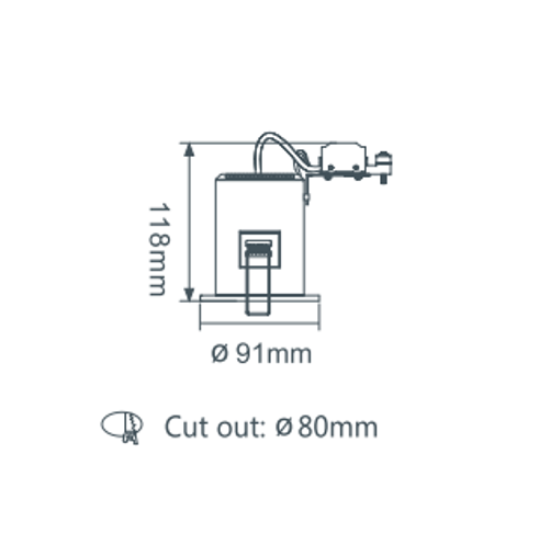 Recessed Led Dimmable Fire Rated Downlight