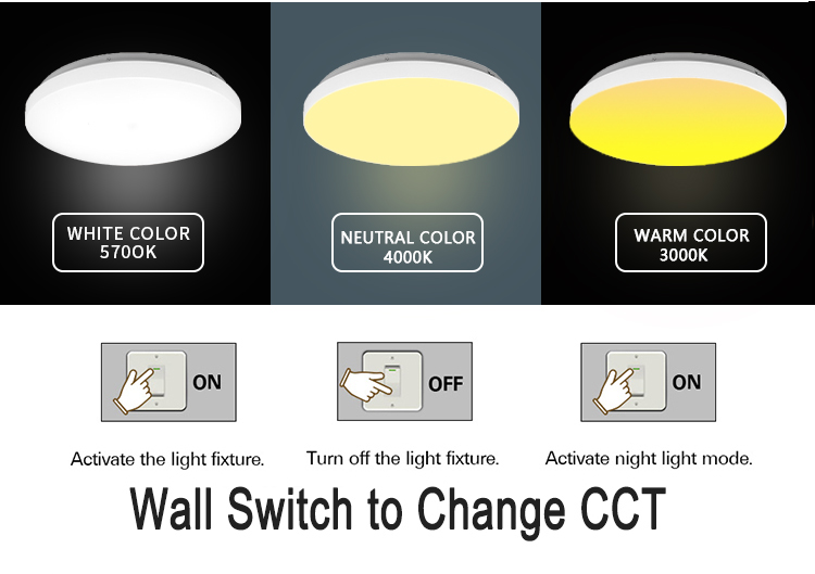 New Cloud 3CCT Ceiling light Smooth Dimming