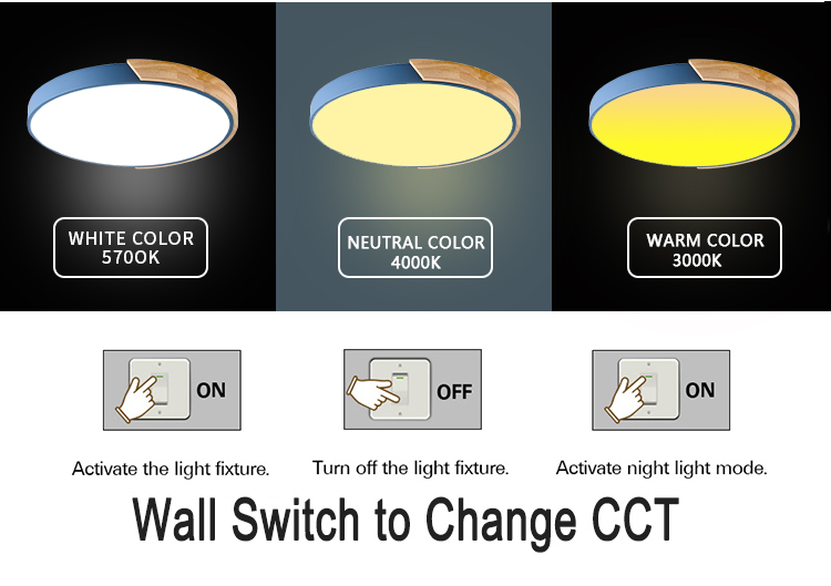 nordic macaron 3CCT Ceiling Light Smooth Dimming