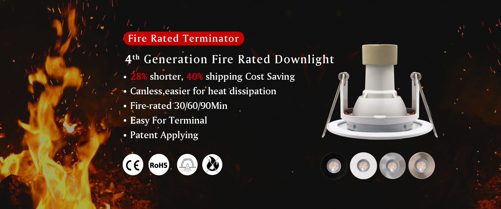 4th generation fire rated downlight