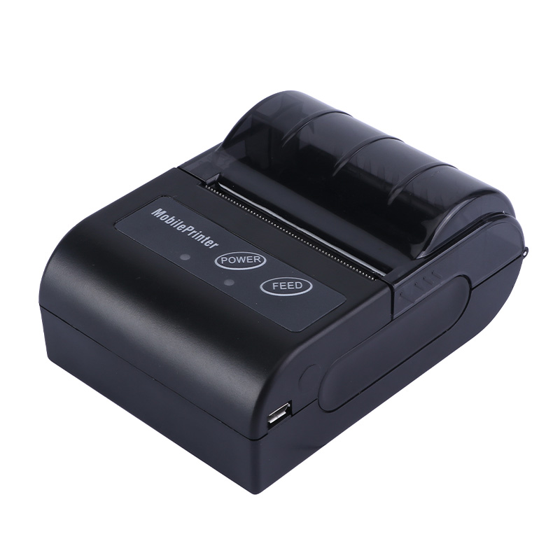 Mini impressora de recibos térmica sem fio Bluetooth 58 mm