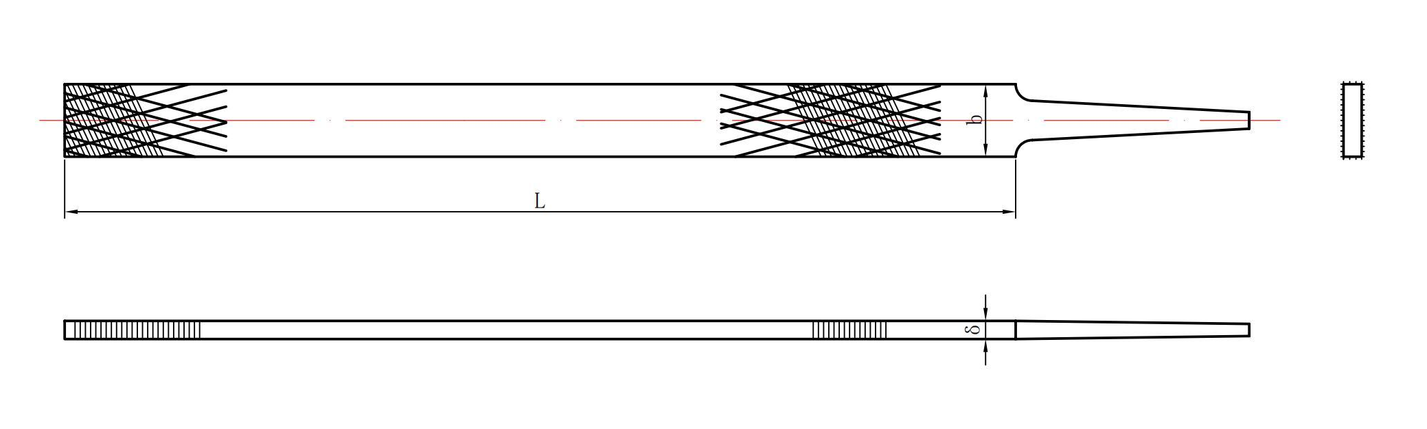 double groove soft metal file