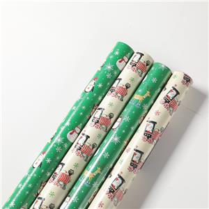 Professional customize XMAS gift decoration holiday Gift Wrapping Paper Roll