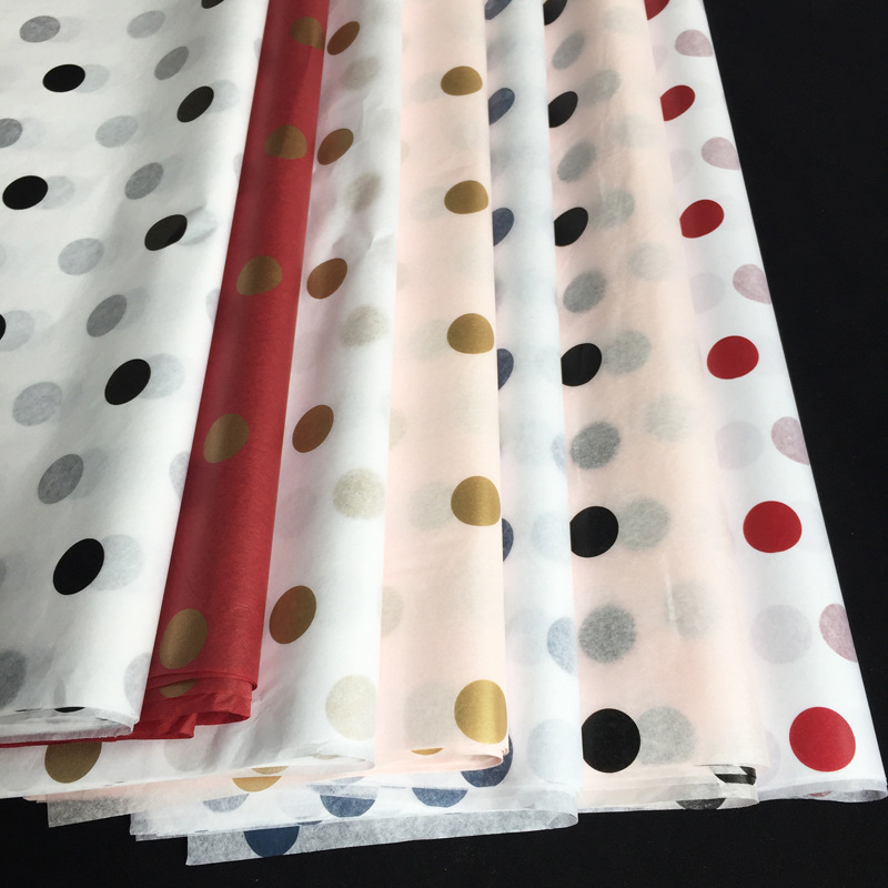 OEM & ODM printed colorful circle and hot stamping 17gsm tissue paper with dot pattern for decoration Manufacturers, OEM & ODM printed colorful circle and hot stamping 17gsm tissue paper with dot pattern for decoration Factory, Supply OEM & ODM printed colorful circle and hot stamping 17gsm tissue paper with dot pattern for decoration