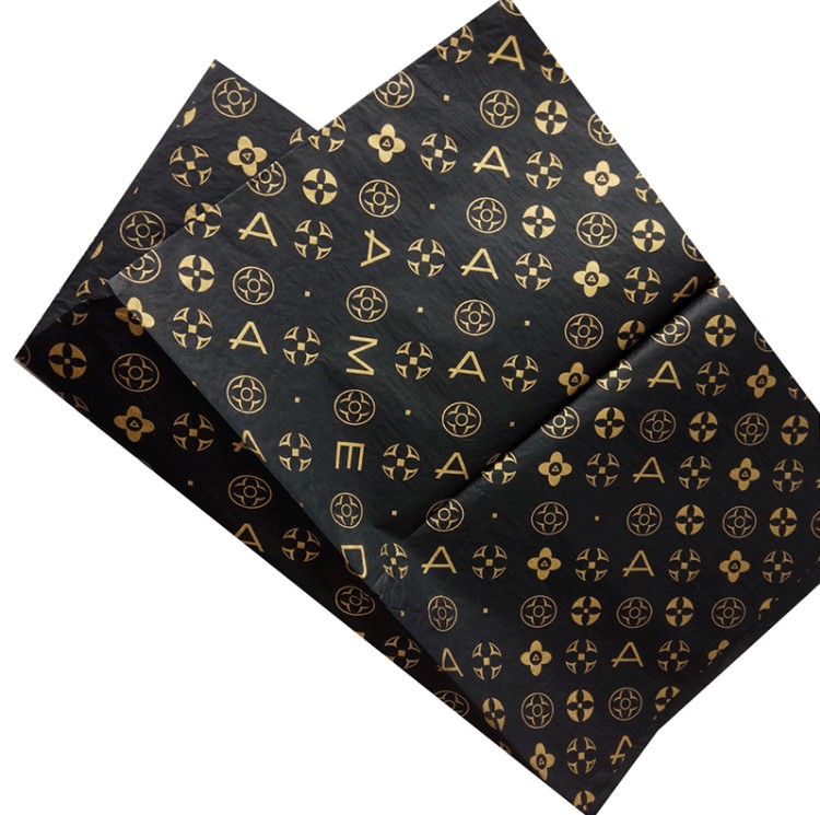 Logo Printed Black Background 17gsm Tissue Paper for Business Gift Decoration Wholesale Custom Golden Wood Pulp Specialty Paper Manufacturers, Logo Printed Black Background 17gsm Tissue Paper for Business Gift Decoration Wholesale Custom Golden Wood Pulp Specialty Paper Factory, Supply Logo Printed Black Background 17gsm Tissue Paper for Business Gift Decoration Wholesale Custom Golden Wood Pulp Specialty Paper