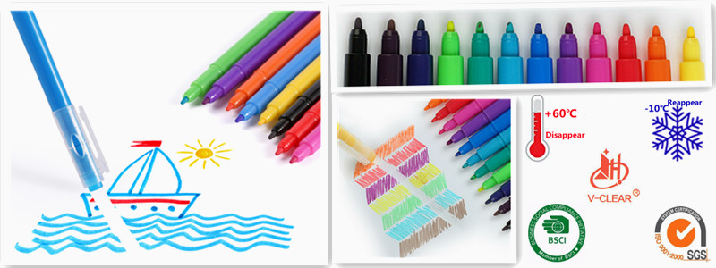 Friction marker pen for coloring