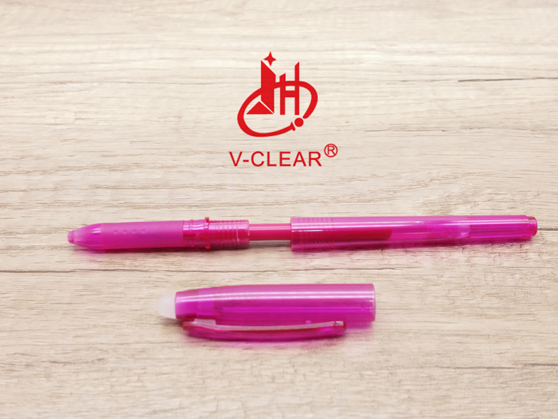 Erasable Friction Gel Pen with Rubber Erasers On Cap