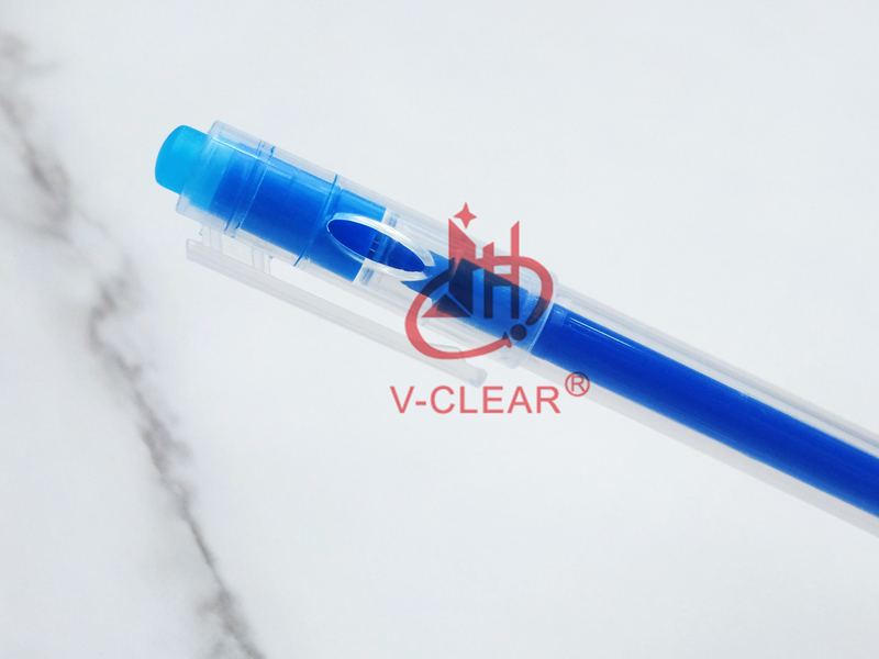 Erasable Gel Pen With Colorful Rubber On Cap