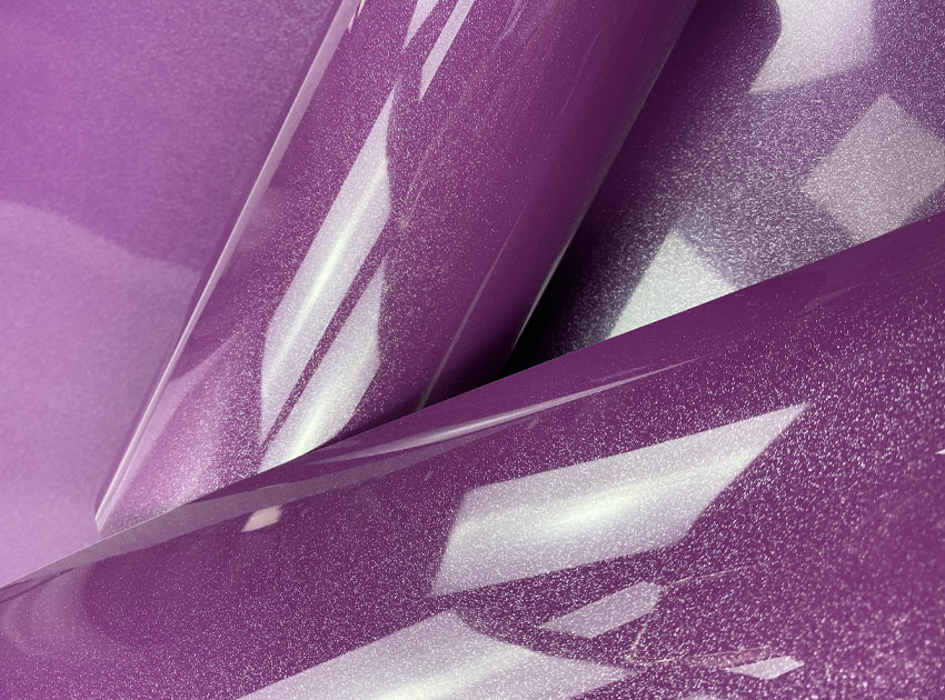 Purple color tiny metallic PVC Self Adhesive Vinyl