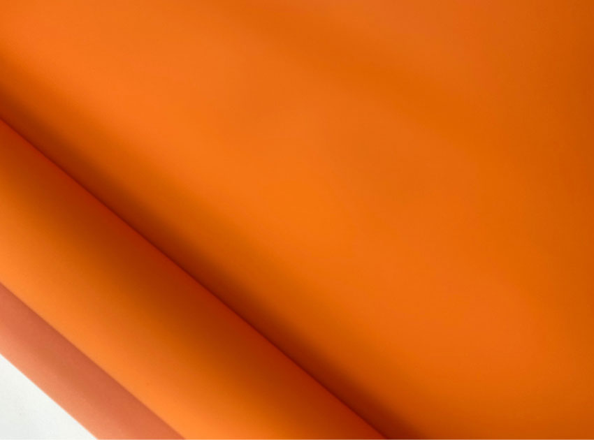 Soft Touch Anti-scratch PVC Sheet with Hermes Orange color