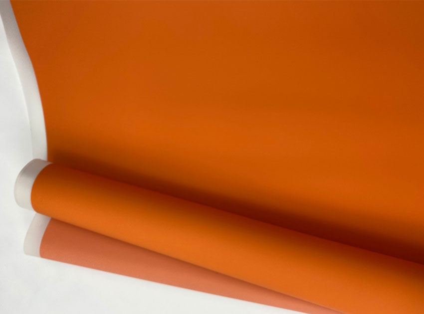 Soft Touch Anti-scratch PVC Sheet with Hermes Orange color