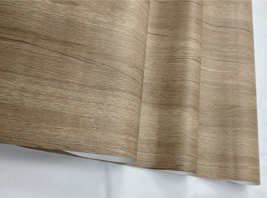 European Oak Wood Design Pvc Decorative Film For Decoration