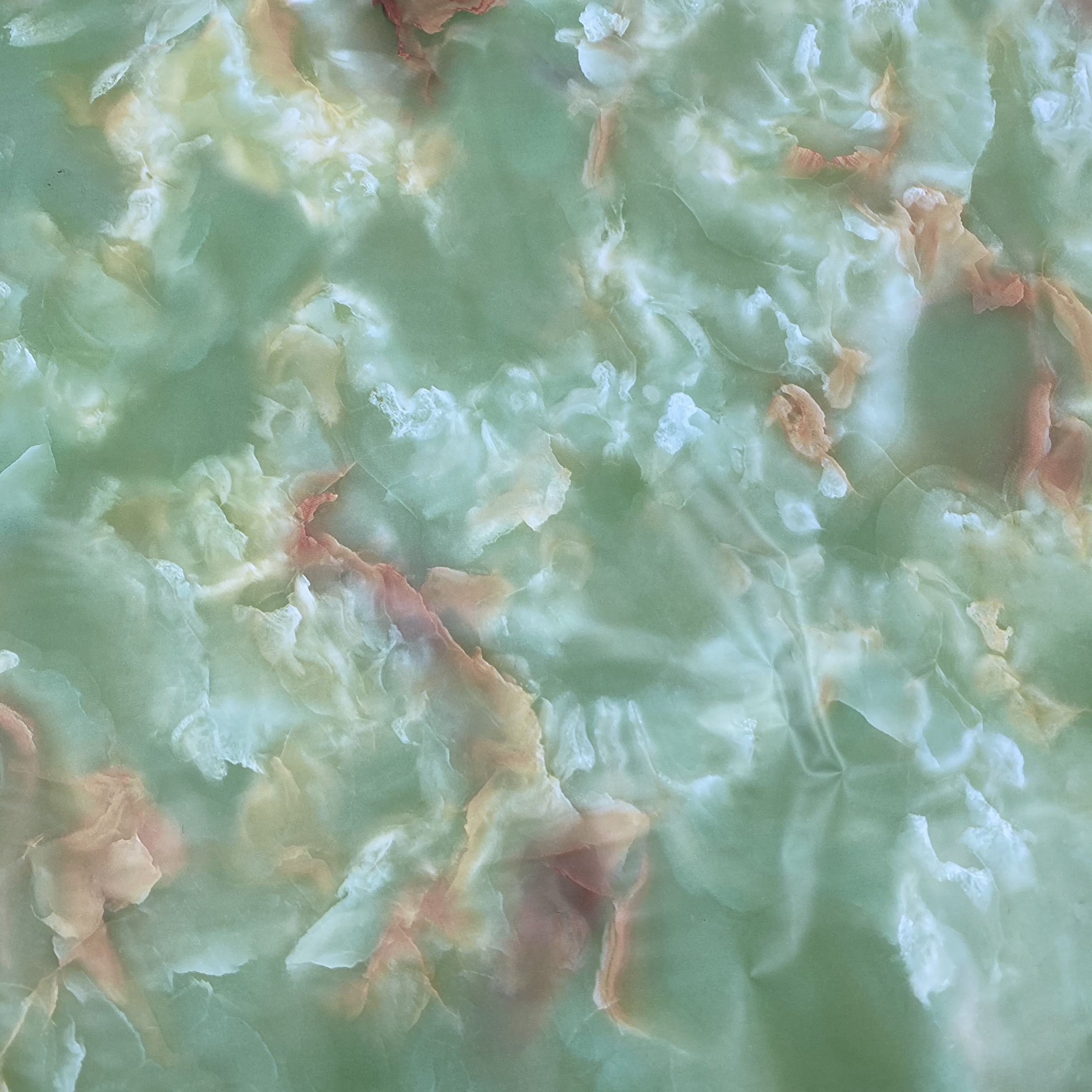 家具や壁の装飾のための緑のオニキス大理石のデザインのPVC装飾フィルム