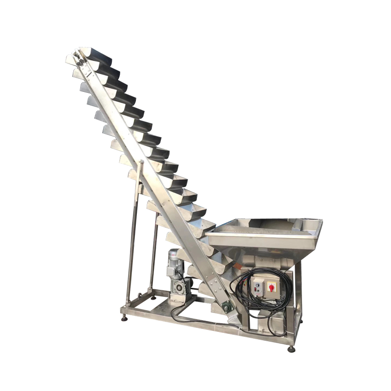Inclined Bucket Conveyor With Hopper