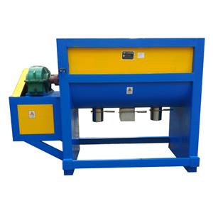 Commercial horizontal ribbon feed mixer for fertilizer