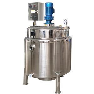 Food grade stainless steel food liquid gel mixer heated mixing tank