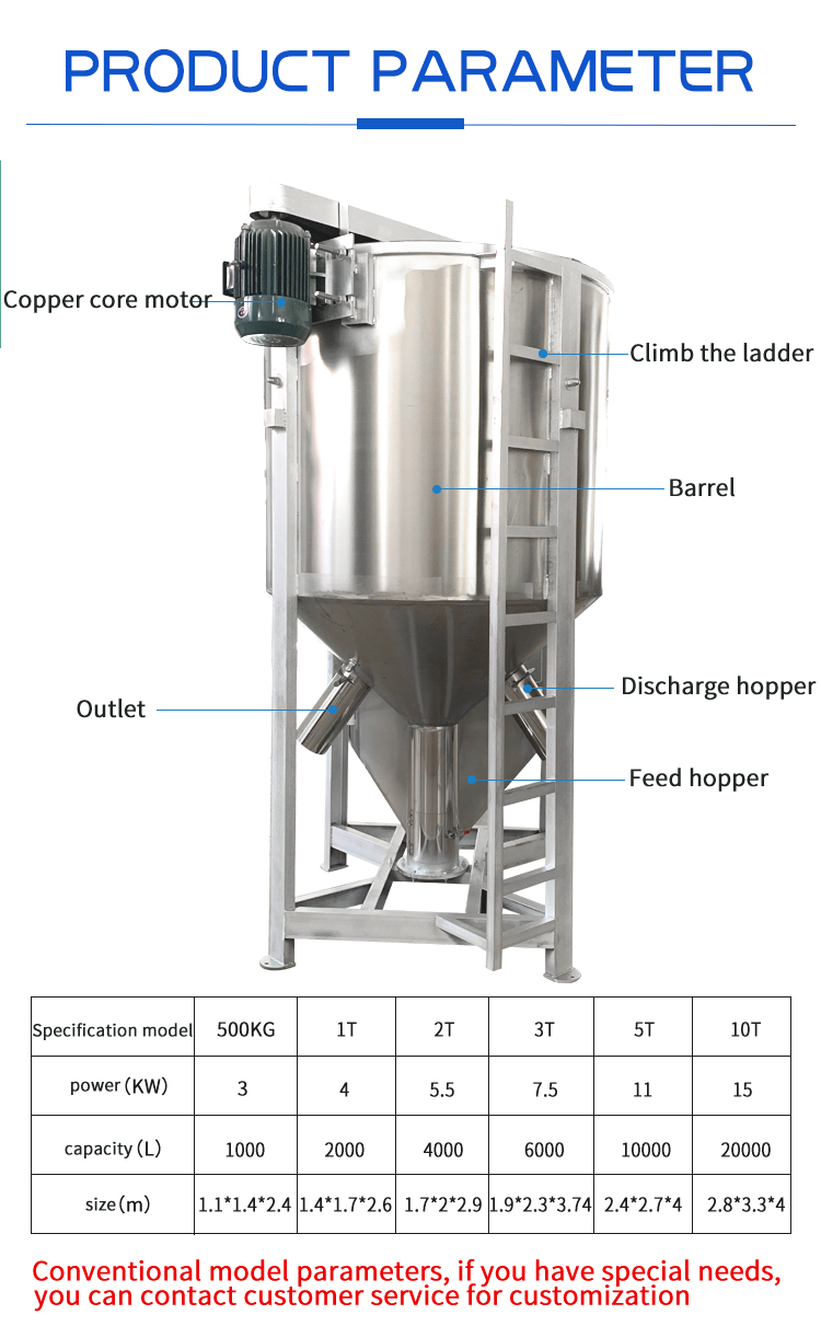 PP plastic pellet mixer