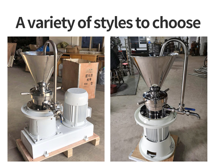 Vertical and horizontal colloid mills of various models