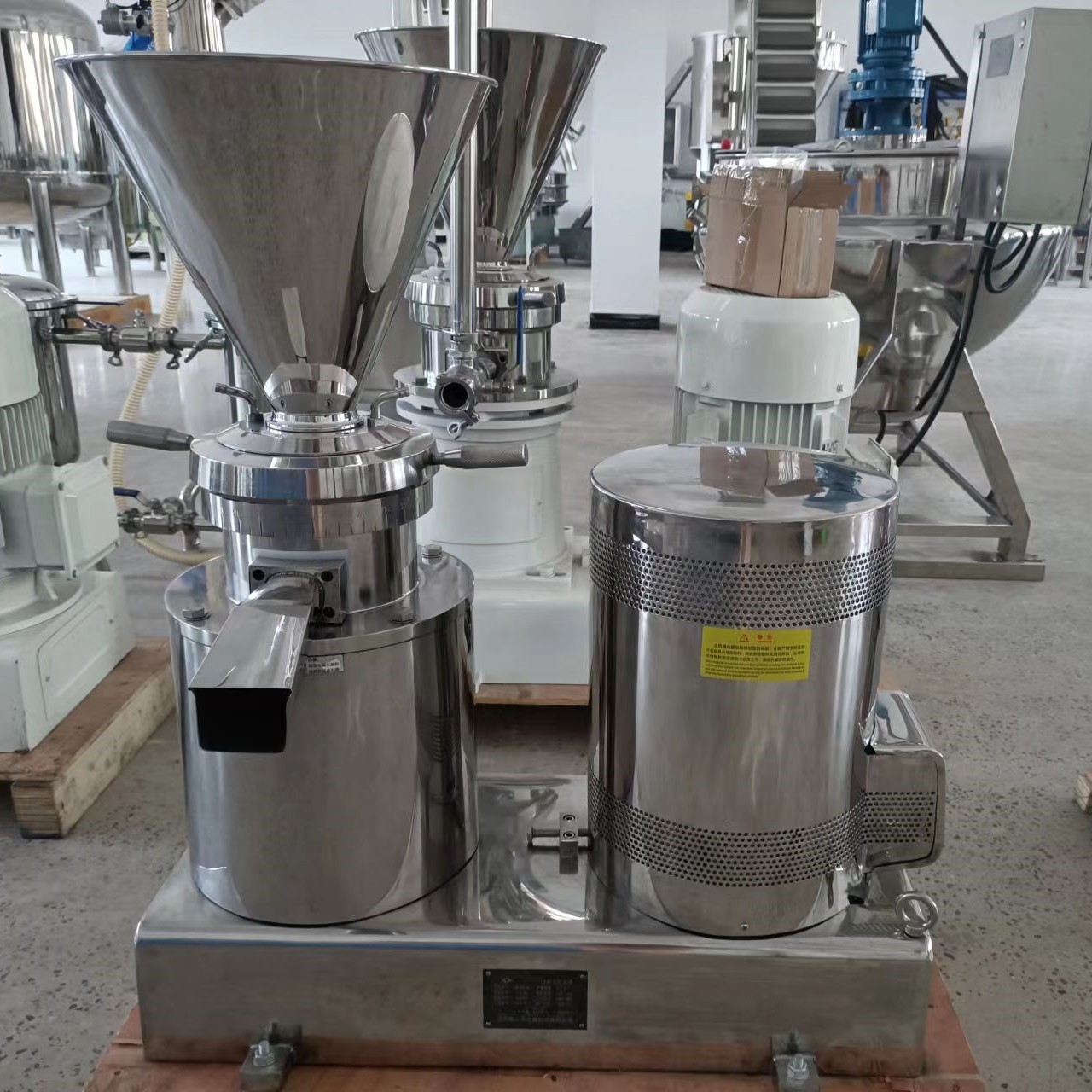 Vertical and horizontal colloid mills of various models