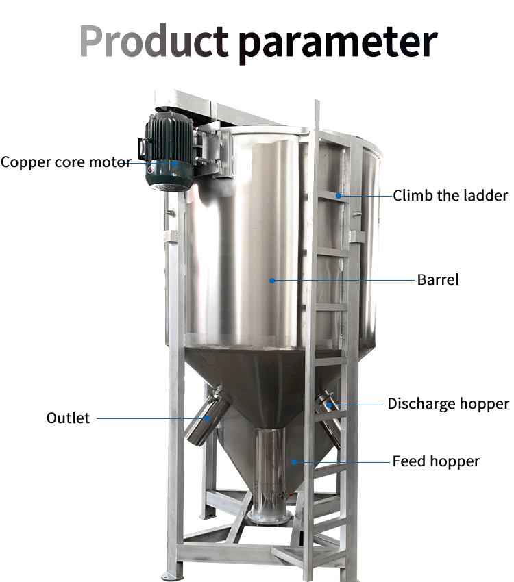 Vertical drying mixer