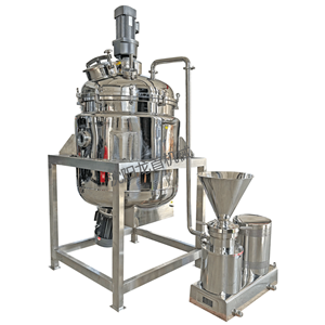 Today we will introduce the complete set of grinding and emulsification equipment