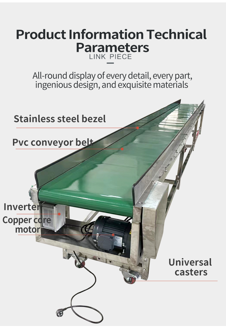 Inclined parallel conveyor belt