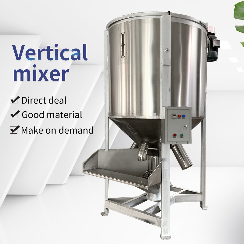 Stainless steel vertical drying particle mixer