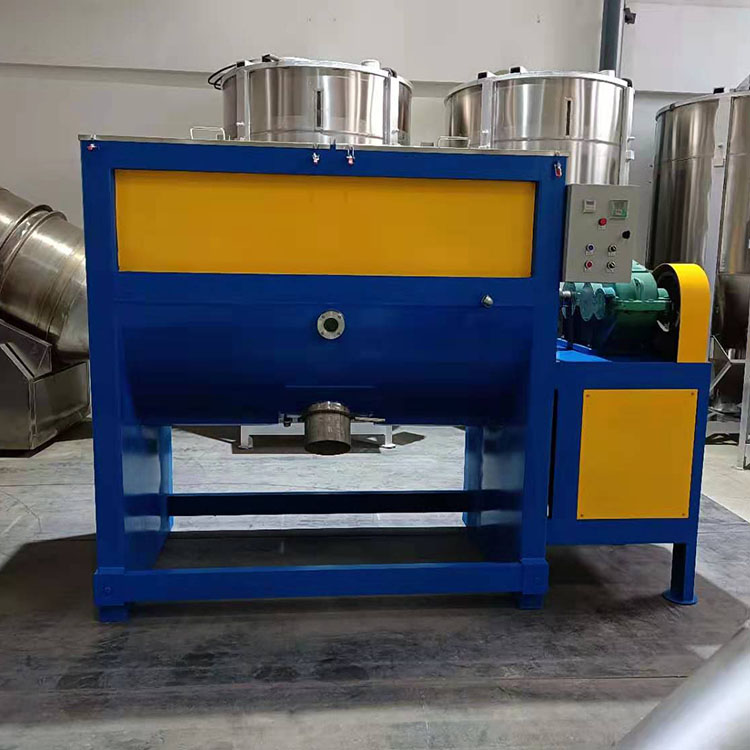 Dry powder multifunctional horizontal mixer