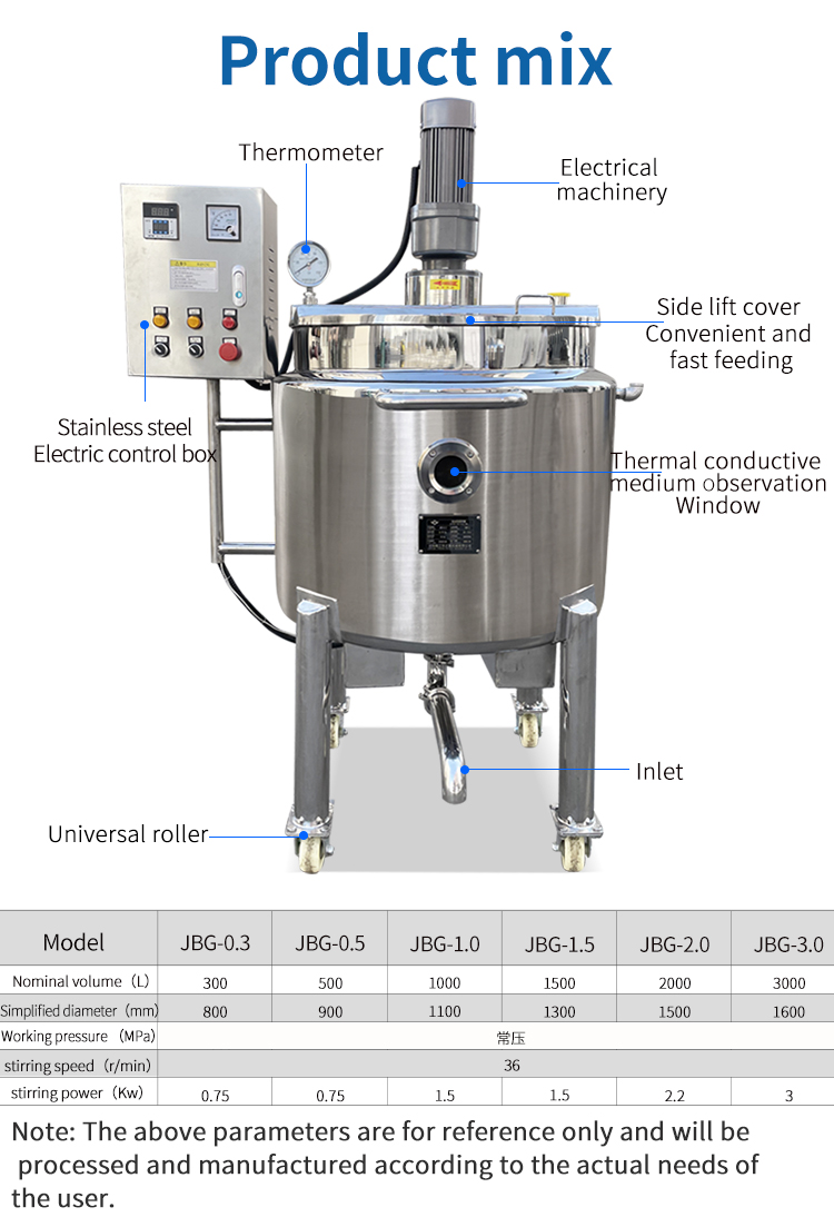 Stainless steel liquid mixing tank