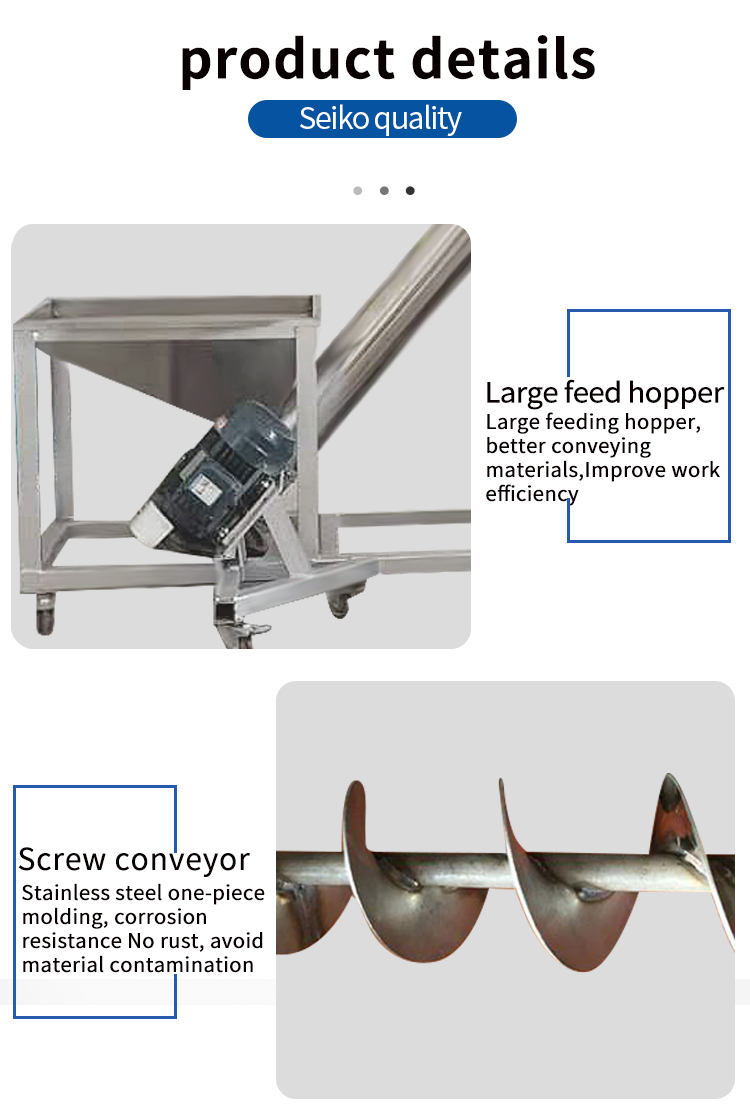 Particle powder inclined screw conveyor